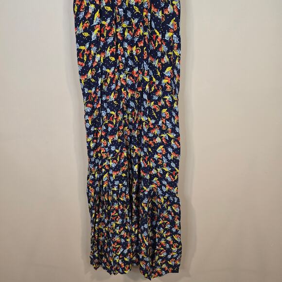 Women's Quiksilver Blue Floral Maxi Dress Cross Back | Size XS - Picture 7 of 11